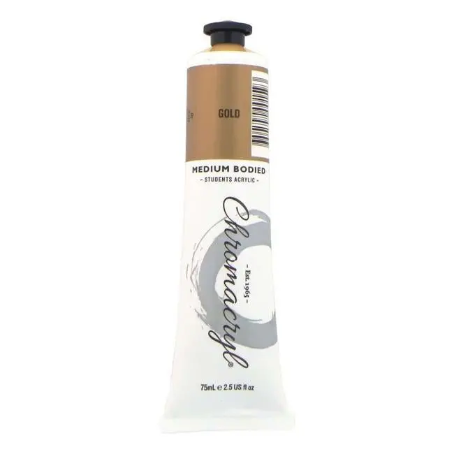 Chromacryl Metallic Gold Acrylic Paint – 75Ml Artist-Grade Craft Paint 1