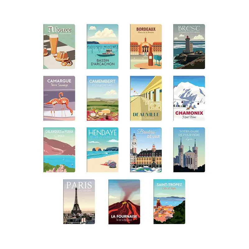 Clairefontaine France Collection A5 Notebook – 90Gsm Lined Paper, Assorted Covers 1