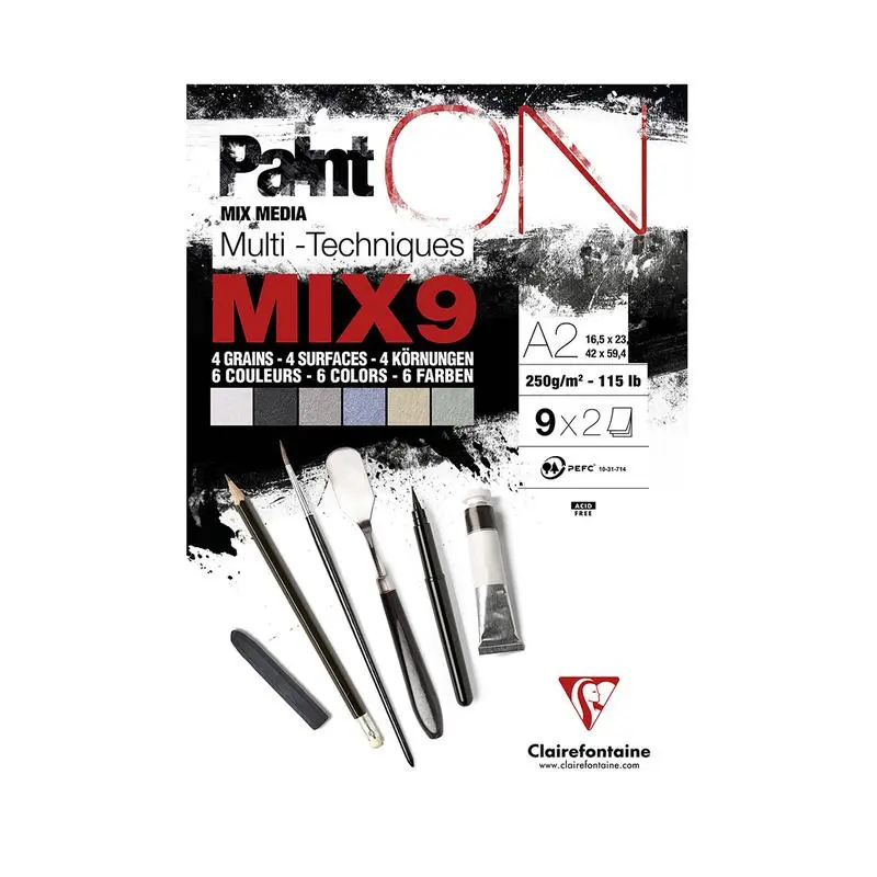 Clairefontaine Painton A2 Sketch Pad – 18 Sheets, 250Gsm (Mix9 Series) 1