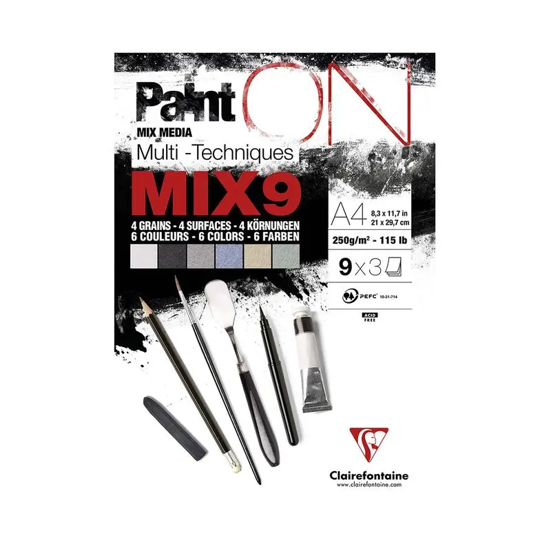 Clairefontaine Painton A4 Mixed Media Sketch Pad – 27 Sheets, 250Gsm 1