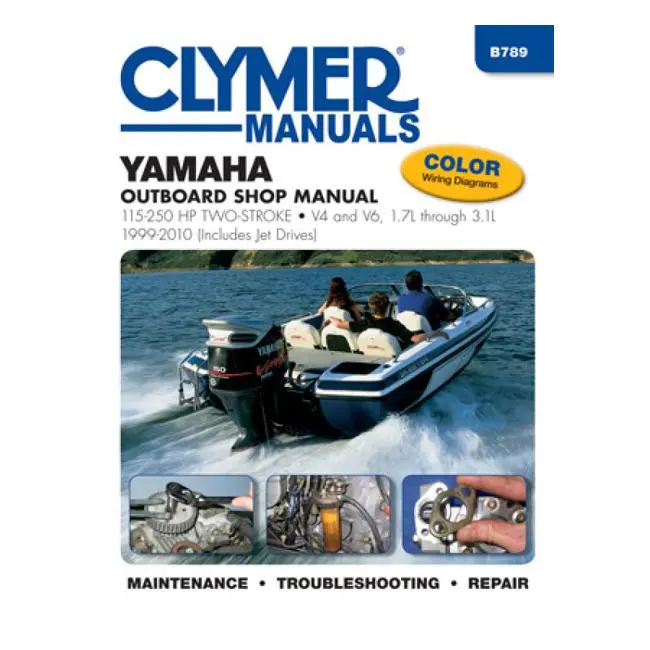 Clymer Yamaha 2-Stroke Outboard Motor Manual – 115–250 Hp Jet Drives, 1999–2010 1