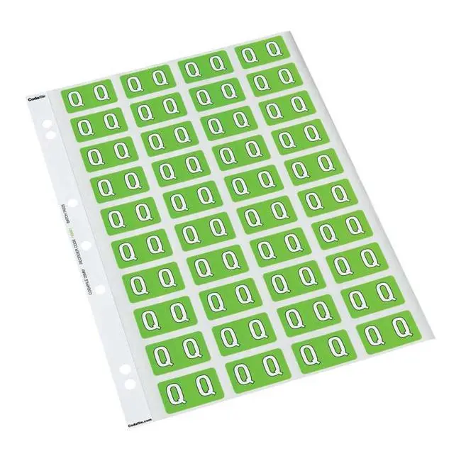 Codafile Alpha Q Labels – 25Mm Width, 5-Sheet Pack 1