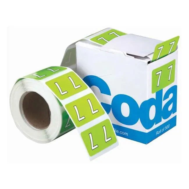 Codafile Numeric Label Roll: '7' – 25Mm Height, 500 Labels 1
