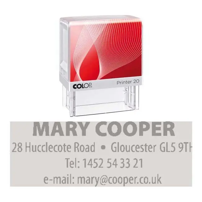 Colop E20 Self-Inking Stamp With G7 Handle – Matte Black Output 1