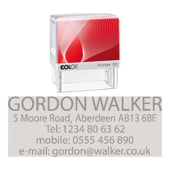 Colop E30 Self-Inking Stamp With G7 Handle – Jet-Black Ink 1
