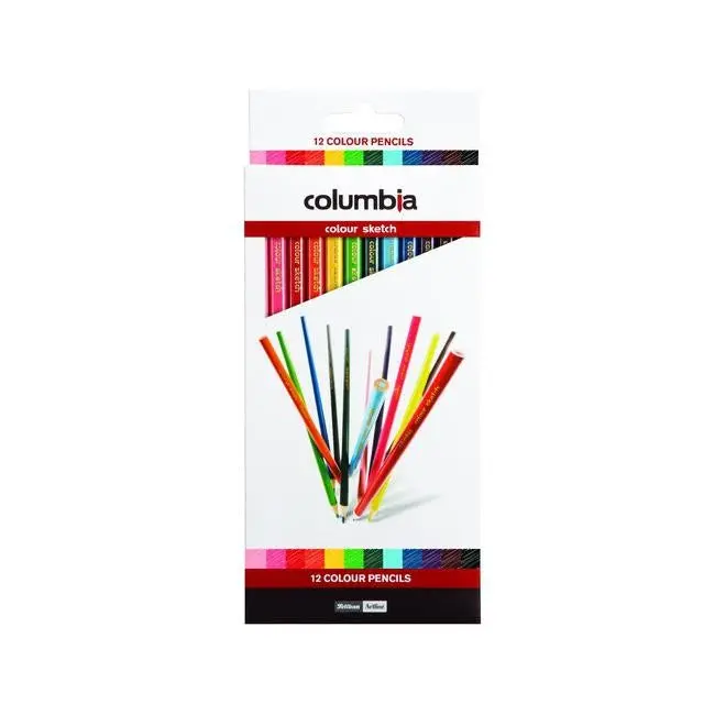 Columbia Coloursketch Round Colored Pencils – 12-Color Assortment, Premium Blendability 1