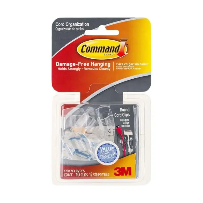 Command Clear Cord Clips – Value Pack Of 10 (Model 17017Clr-Vp) 1