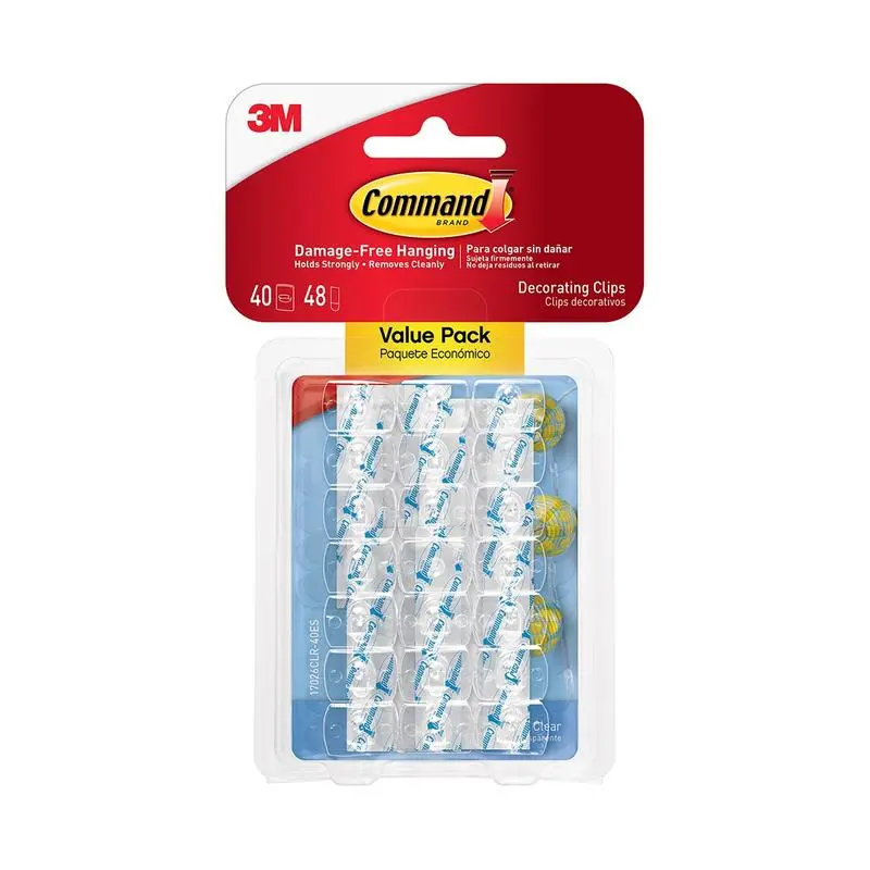 Command Clear Decorating Clips – Value Pack Of 40 (Model 17026Clr-Vp) 1