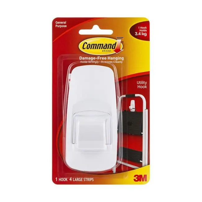 Command Jumbo White Adhesive Hook 1
