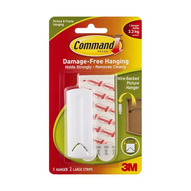Command Large White Wire-Backed Picture Hanger – Single Unit 1