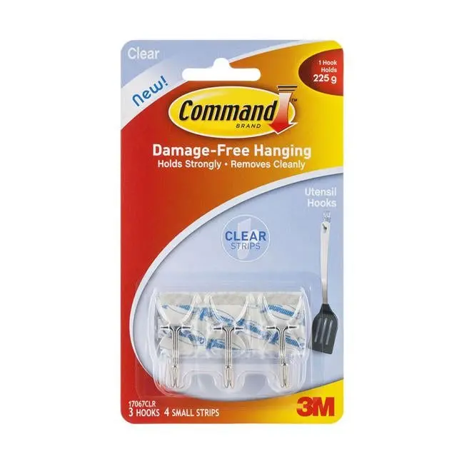 Command Small Clear Wire Utensil Hook – Pack Of 3 1