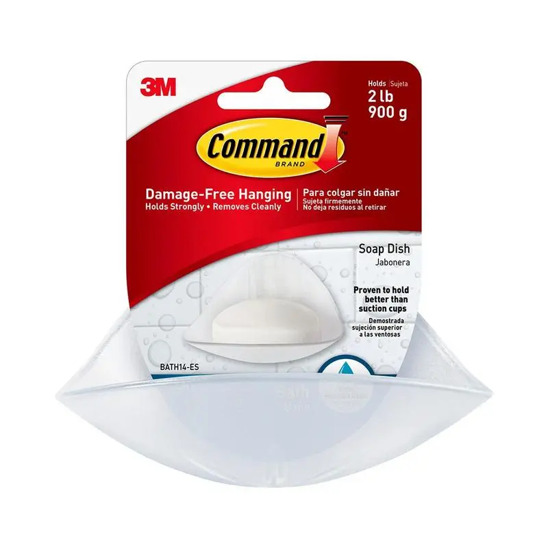 Command Water-Resistant Soap Dish For Bathrooms – Bath14-Es 1