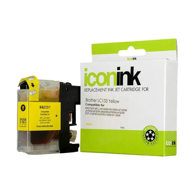 Compatible Yellow Ink Cartridge For Brother Lc133 Printers 1