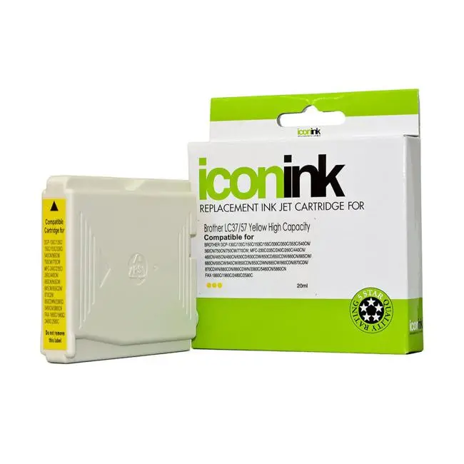 Compatible Yellow Ink Cartridge For Brother Lc37 And Lc57 Printers 1