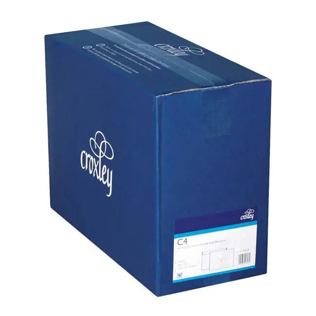 Croxley C4 Window Envelope Wallet Box – Peel & Seal, 250-Pack 1