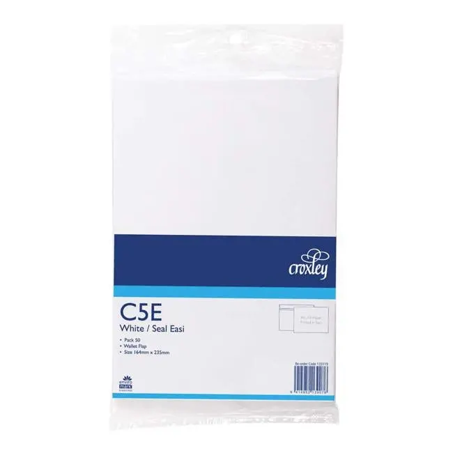 Croxley C5E Seal Easi Wallet Envelopes – 50-Pack 1