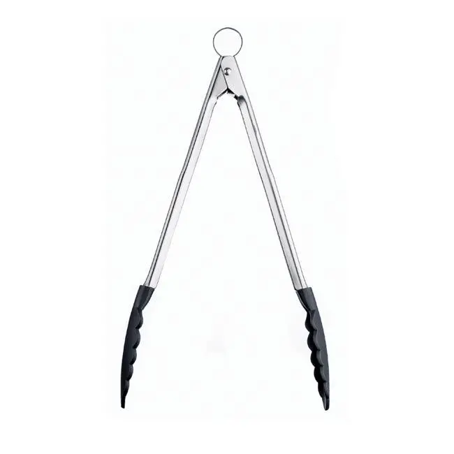 Cuisipro Non-Slip Locking Tongs – 12-Inch Secure-Grip Stainless Steel 1
