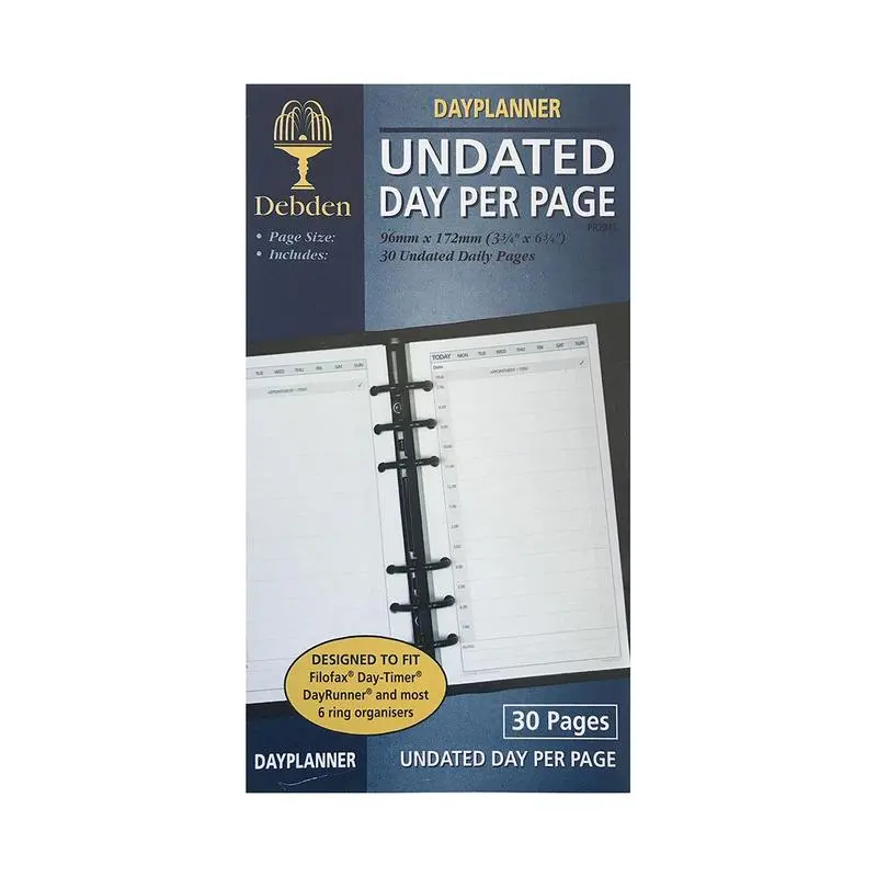 Debden Undated Personal Day Planner Refill – 30 Lined Pages (Cdpr2015) 1