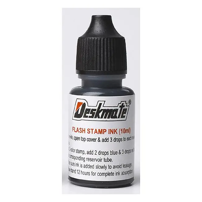Deskmate 30Ml Black Stamp Pad Refill Ink 1