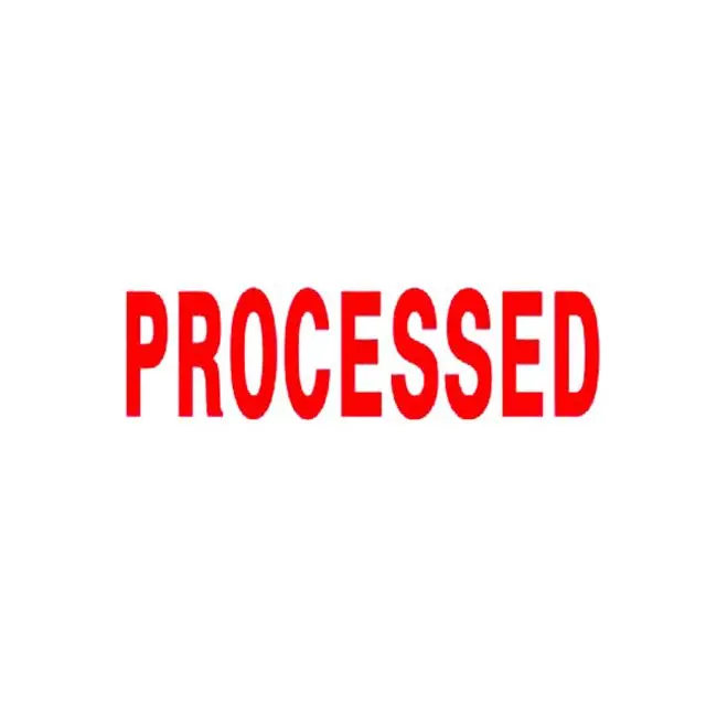 Deskmate Pre-Inked 'Processed' Office Stamp – Red 1