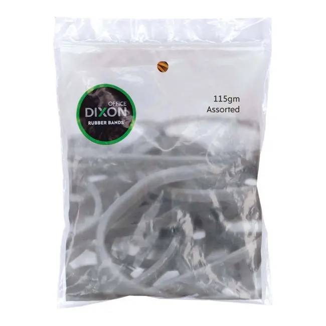 Dixon Assorted Rubber Bands – 115G Mixed Sizes For Office & Home 1