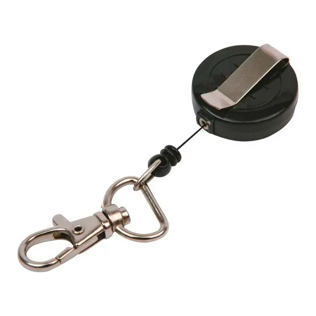 Dixon Swivel Key Card Reel – Low-Profile Black Design With 360° Rotation 1