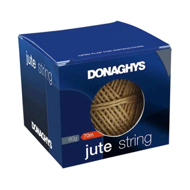 Donaghys Jute String – 70 M Natural Fibre Roll, 60 G Biodegradable Craft & Garden Twine 1