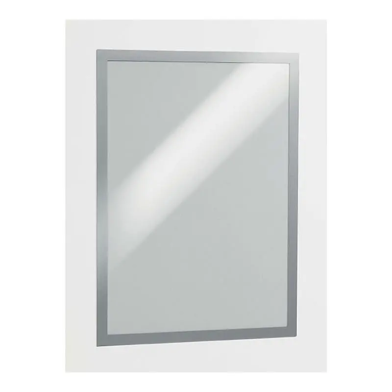 Durable A3 Self-Adhesive Sign Holder – Silver Finish, Pack Of 2 1