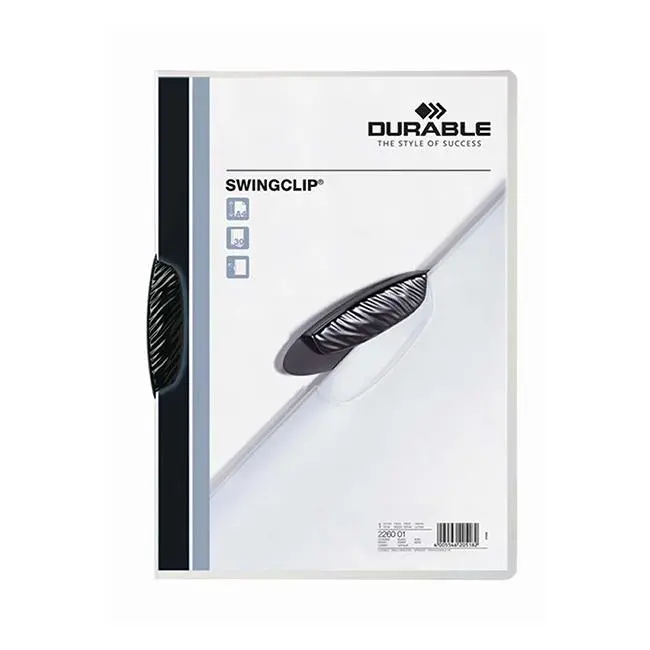 Durable A4 Swing Clip File – Black (30-Sheet Capacity) 1