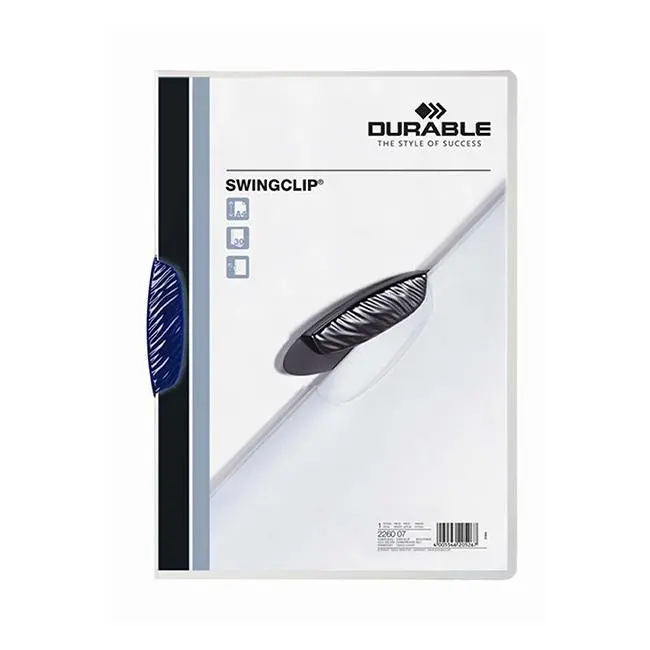Durable A4 Swing Clip File – Dark Blue (30-Sheet Capacity) 1