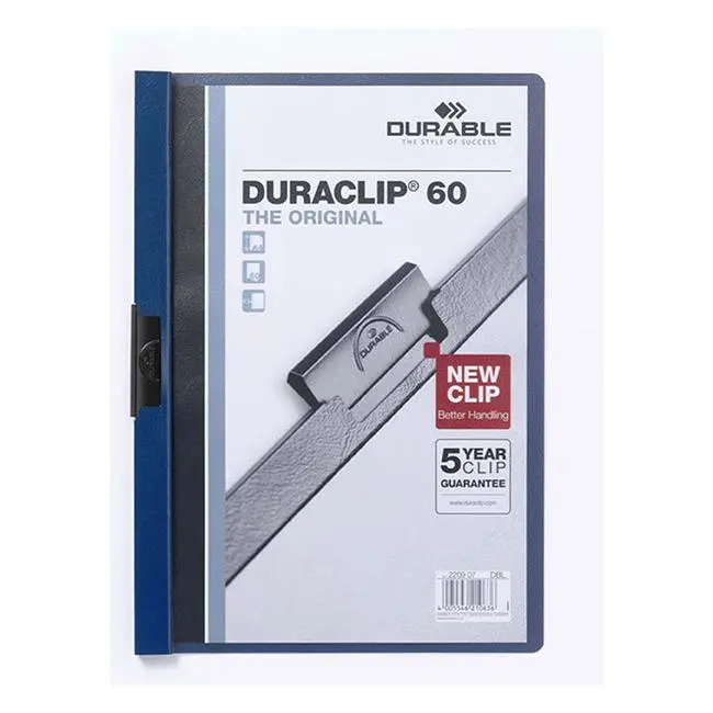 Durable Duraclip A4 Document File – Holds Up To 60 Sheets, Dark Blue 1