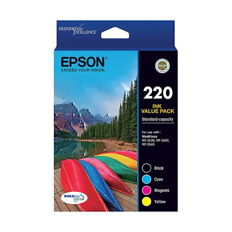Epson 220 4-Color Standard Ink Value Pack (C13T293692) 1