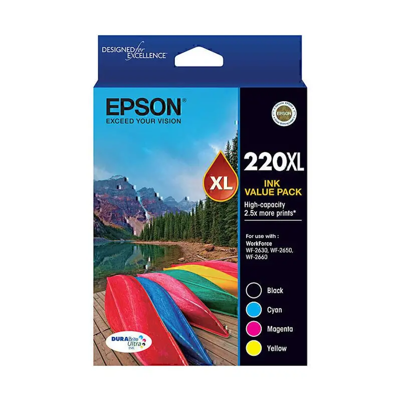 Epson 220Xl 4-Pack High-Yield Ink Cartridge Set (C13T294692) 1
