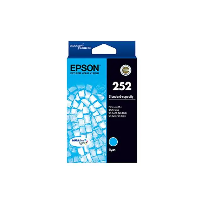 Epson 252 Standard-Yield Cyan Ink Cartridge 1