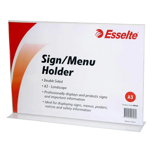 Esselte A3 Double-Sided Wall-Mounted Sign Holder 1