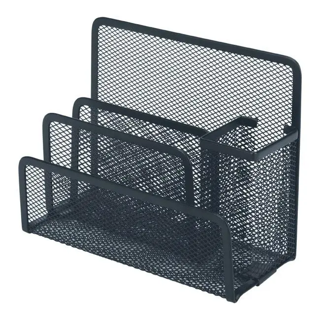Esselte Black Mesh Desktop Organizer For Papers And Supplies 1