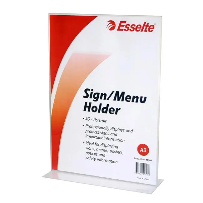 Esselte Dual-Sided Portable A3 Menu Display – Freestanding Or Tabletop Use 1