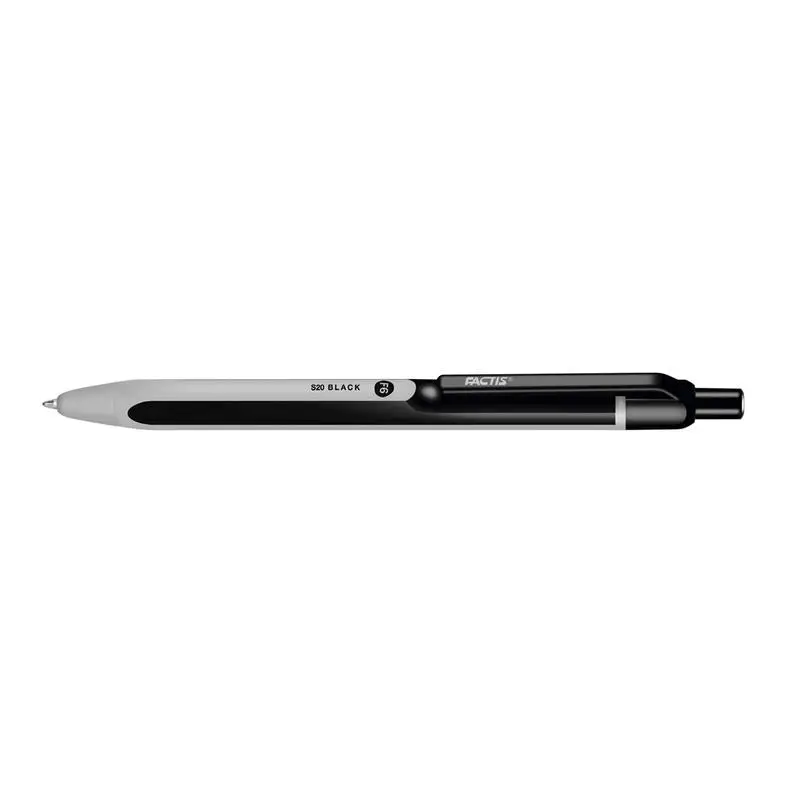 Factis F6 Premium Ballpoint Pen – 1.0Mm Black Ink, 1200-Meter Writing Capacity 1