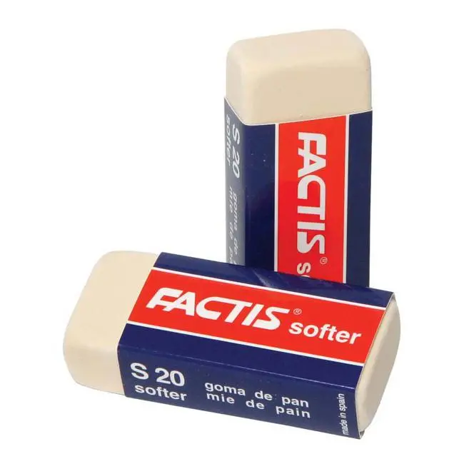 Factis S20 Soft White Erasers For Precision Erasing 1
