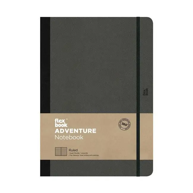 Flexbook Adventure Notebook – Large Ruled, Off-Black Cover 1