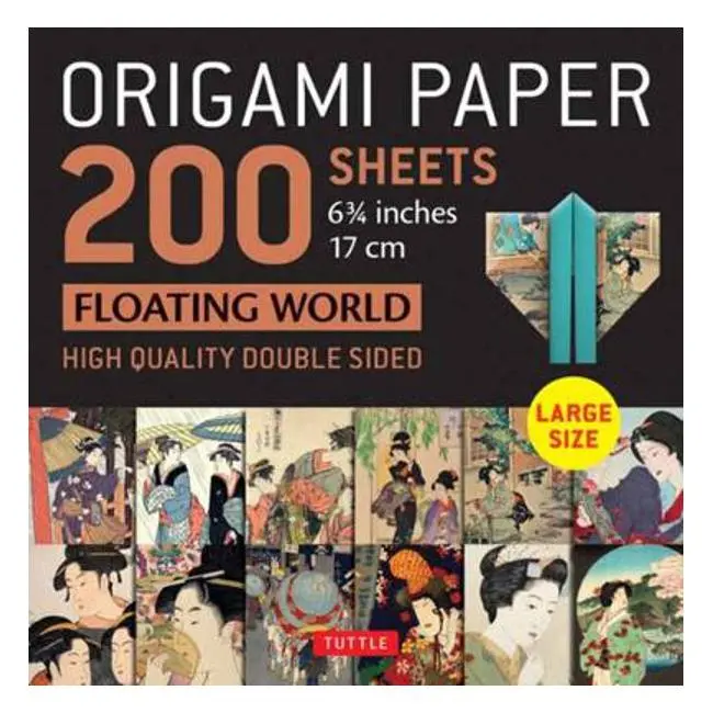 Floating World (Ukiyo-E) Origami Paper — 200 Double-Sided Sheets, 17 Cm, 12 Prints + Folding Guides 1