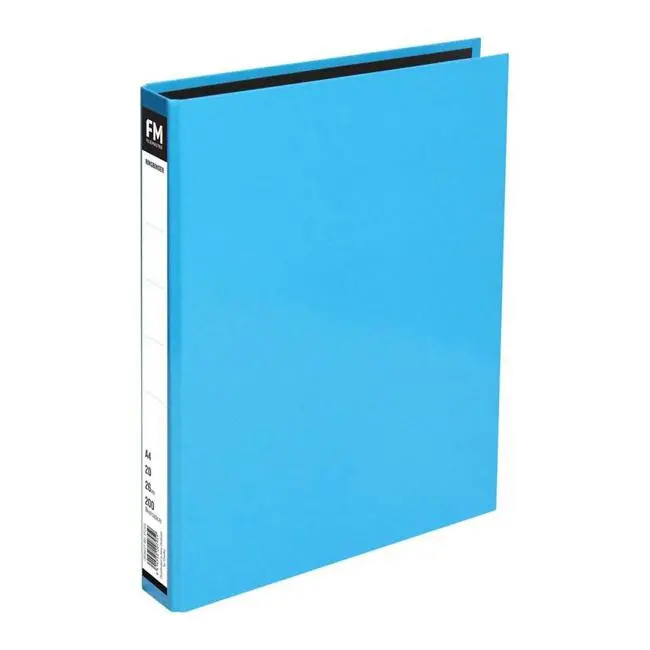 Fm A4 Vivid Ice Blue Ring Binder – Premium Trunk-Board Design 1