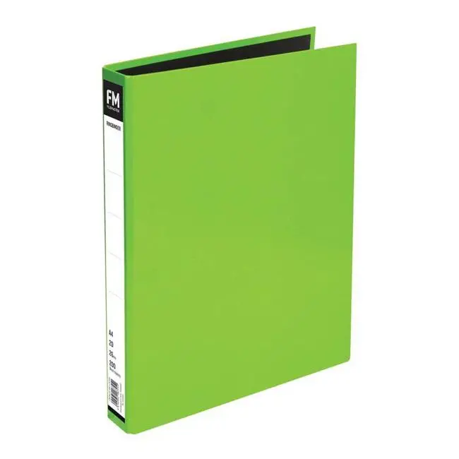 Fm A4 Vivid Lime Green Ring Binder – Rigid Trunk-Board Build 1