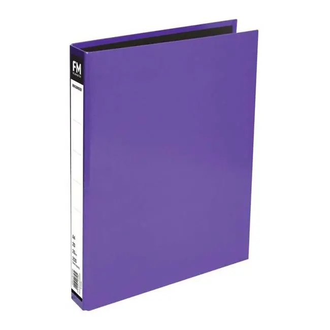 Fm A4 Vivid Passion Purple Ring Binder – Reinforced Board Cover 1