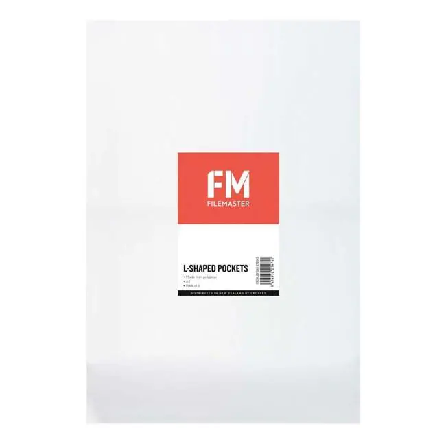 Fm Clear L-Shaped A3 Document Pockets – Pack Of 5 1
