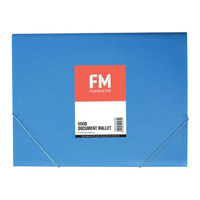 Fm Vivid Ice Blue A4 Document Wallet With Secure Closure 1