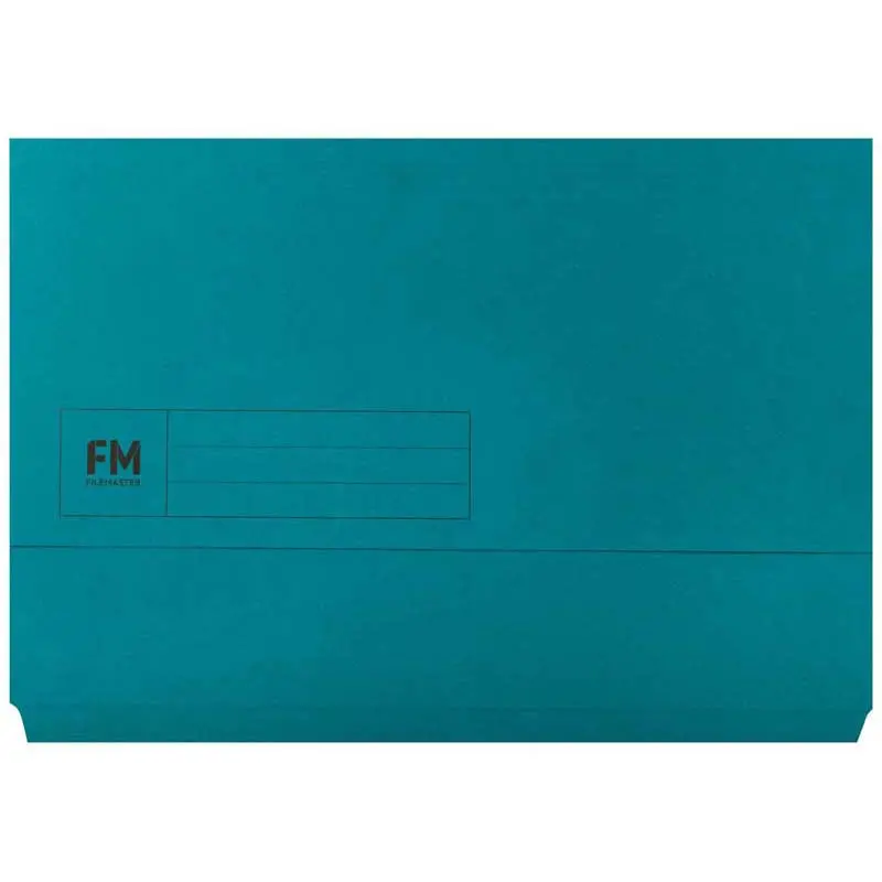 Foolscap Document Wallet – Blue Polypropylene File Folder With Secure Closure 1
