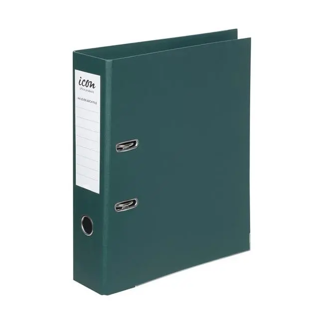 Forest Green Linen A4 Lever Arch File – Standard Style, Eco-Friendly Material 1