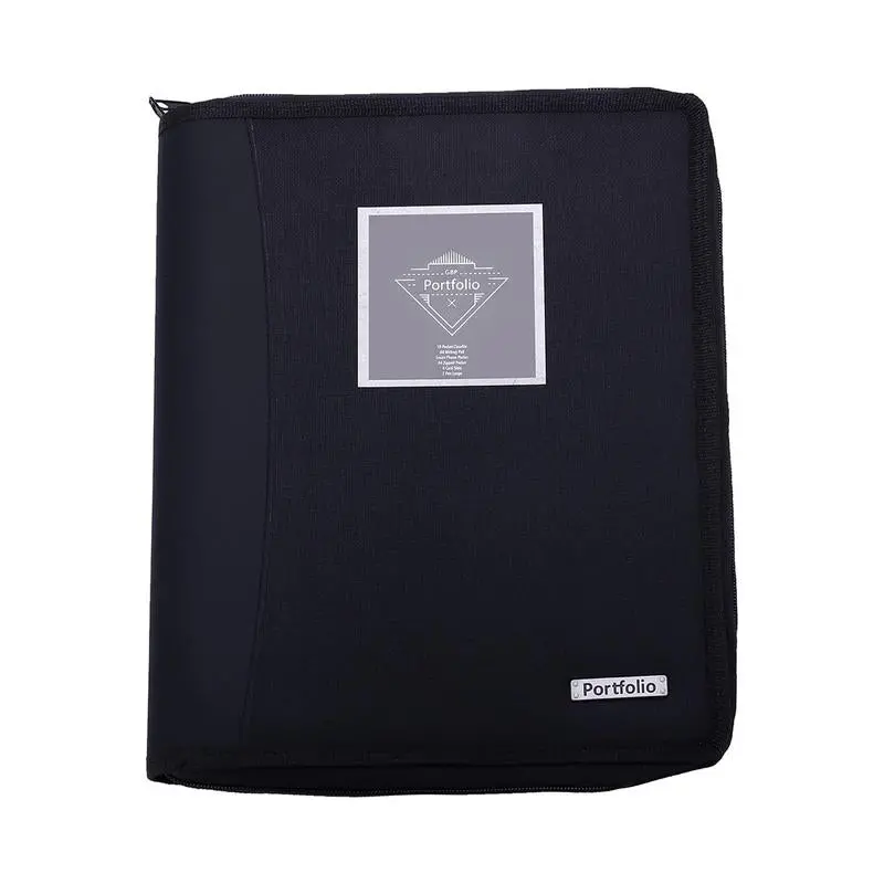 Gbp A4 Portfolio Compendium – Black Display Book With Folder 1