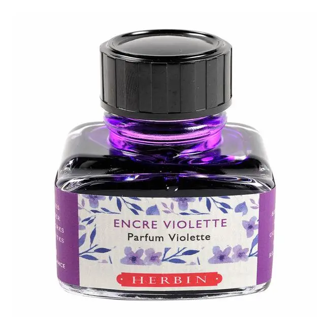 Herbin Scented Fountain Pen Ink – Purple Violet, 30Ml Bottle 1